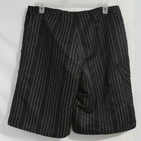 725 ORIGINALS | small | Black and Grey Striped Swim Shorts | Mesh Lining - Picture 2 of 14